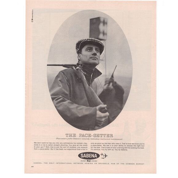 Sabena Belgian World Airlines Magazine Advertisement 1960s Vtg Aviation Travel - Picture 1 of 2